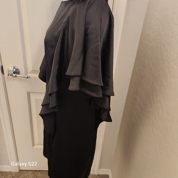 Ralph Lauren Black Silk Feel Midi Dress. Host Pick. Size 12 - Picture 5 of 9